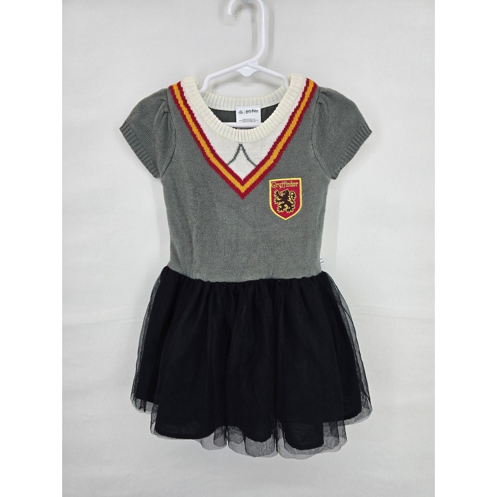 Harry Potter Gryffindor Toddler Girls Sweater Dress Tulle Skirt Gray 2T FL248315